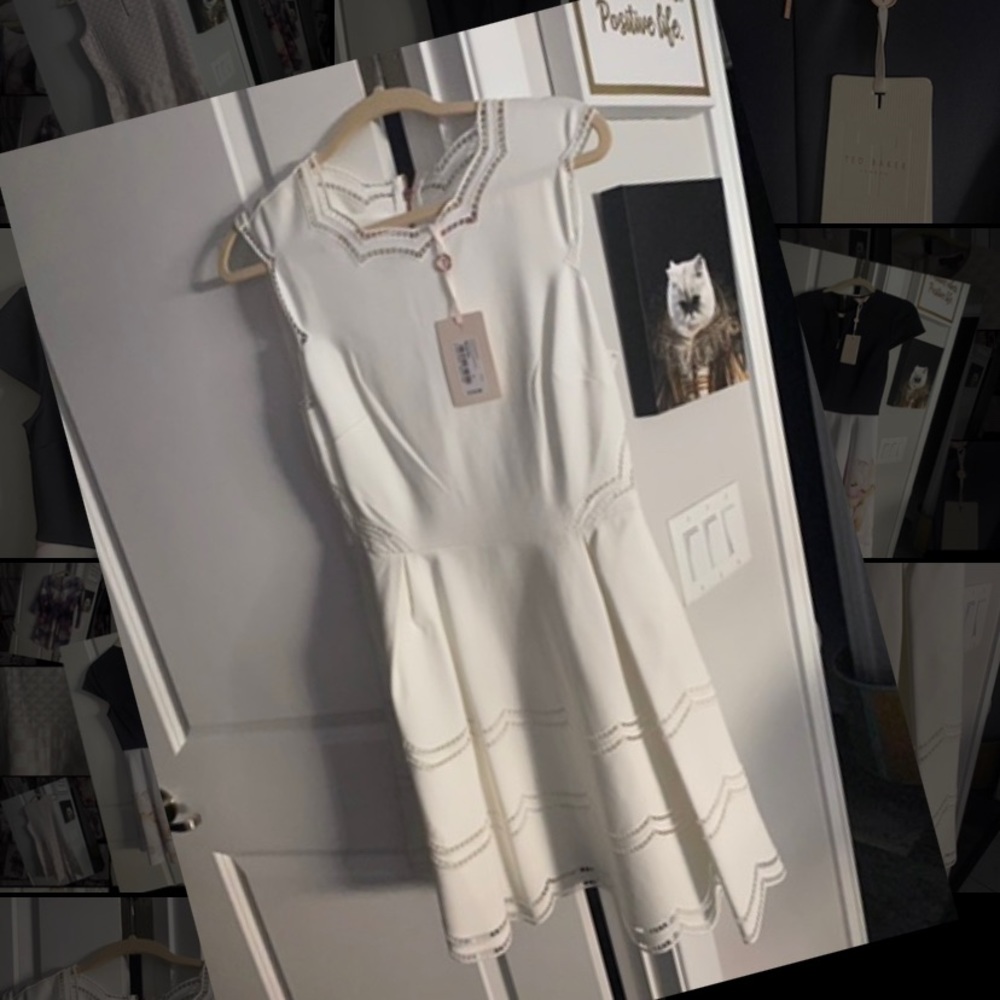 Beautiful white cutout detail are’s Baker dress. 3